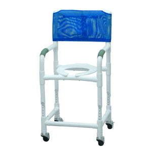 Lumex 18in PVC Shower Commode Chair with Adjustable Height