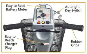 Golden Avenger 500lb Capacity - 4 Wheel Scooter - Red