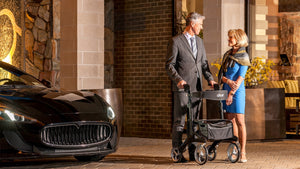 Nitro Elite CF, Carbon Fiber Walker Rollator Black -Drive