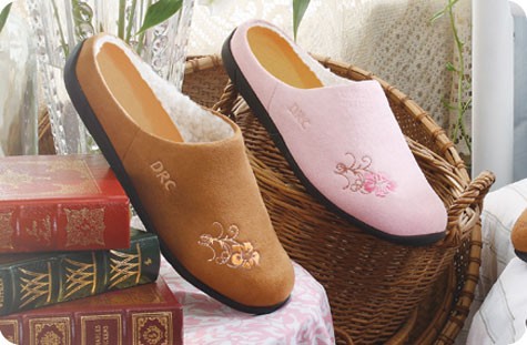Dr. Comfort Women's Cozy Diabetic Slippers - Camel