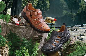 Dr. Comfort Men's Fisherman Diabetic Sandals - Chestnut