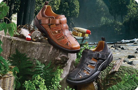 Dr. Comfort Men's Fisherman Diabetic Sandals - Chestnut