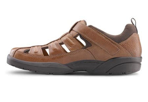 Dr. Comfort Men's Fisherman Diabetic Sandals - Chestnut