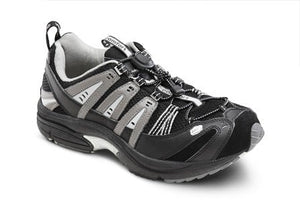 Dr. Comfort Men's Performance Diabetic Shoes - BLK-GRY