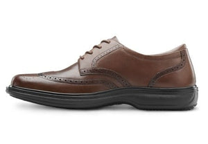 Dr. Comfort Men's Wing Diabetic Shoes - Chestnut