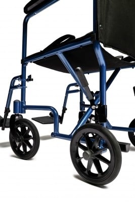 EJ781-1  Lightweight Aluminum Transport Chair, 17", Red