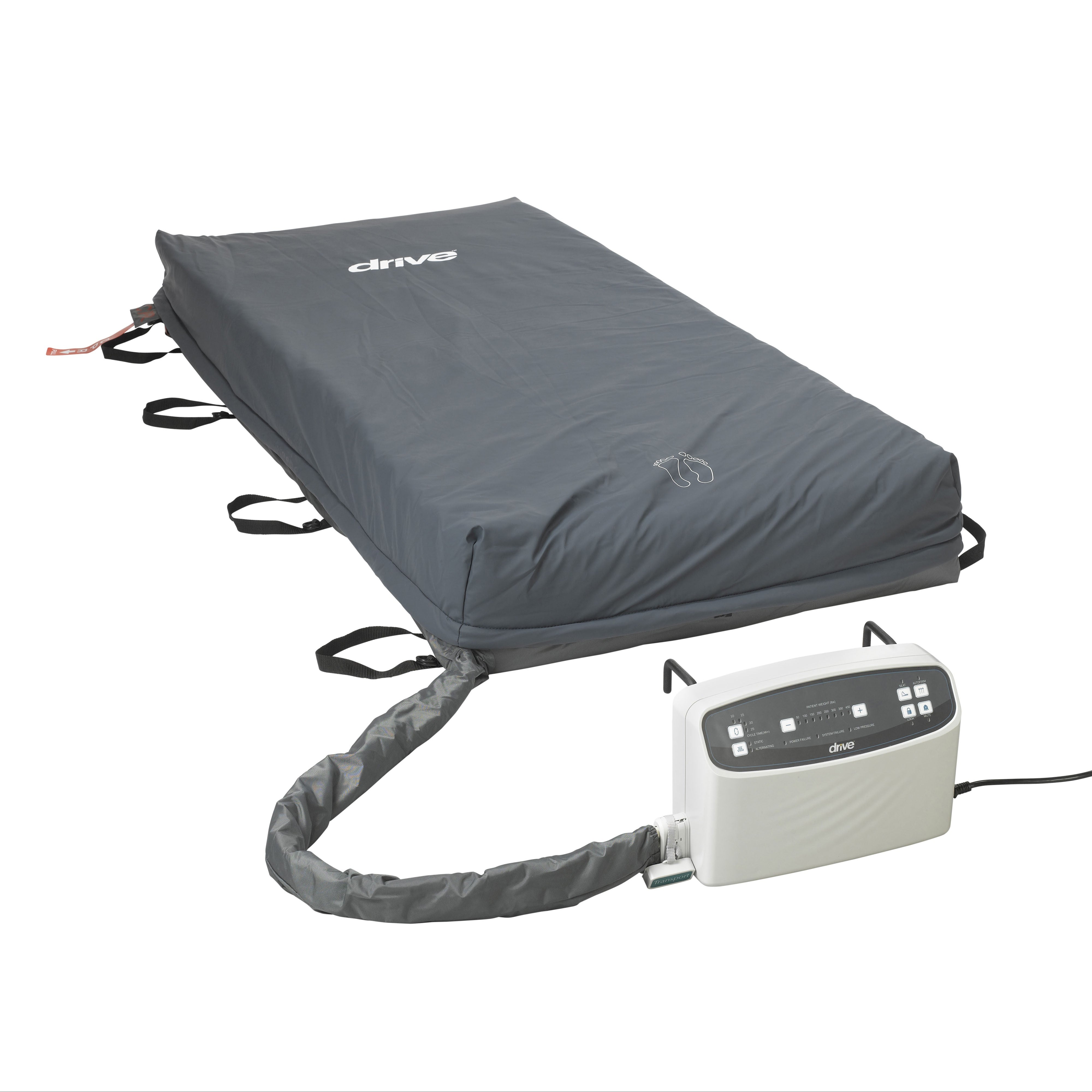 Med-Aire Plus 8" Alternating Pressure & Low Air Loss Mattress System by Drive