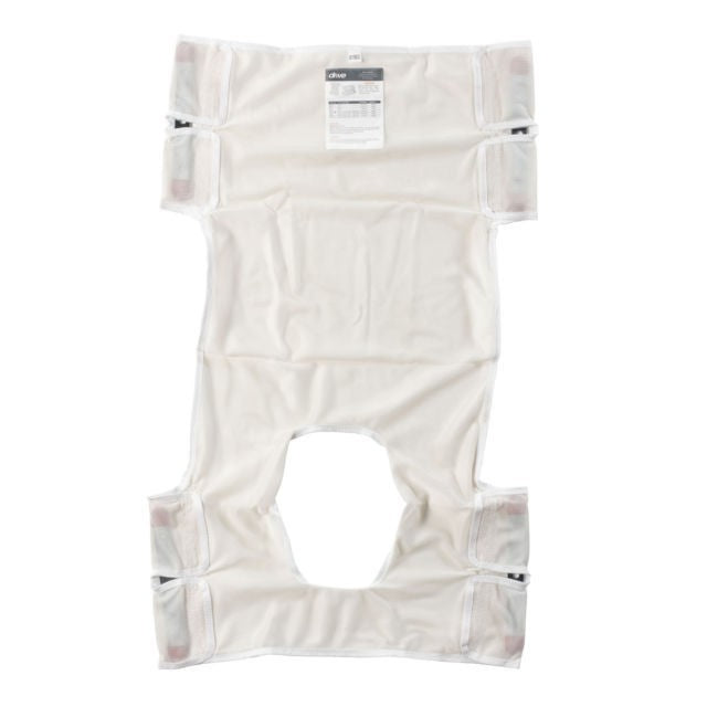 Drive Patient Full Body Mesh Polyester Sling with Commode Opening - 13026
