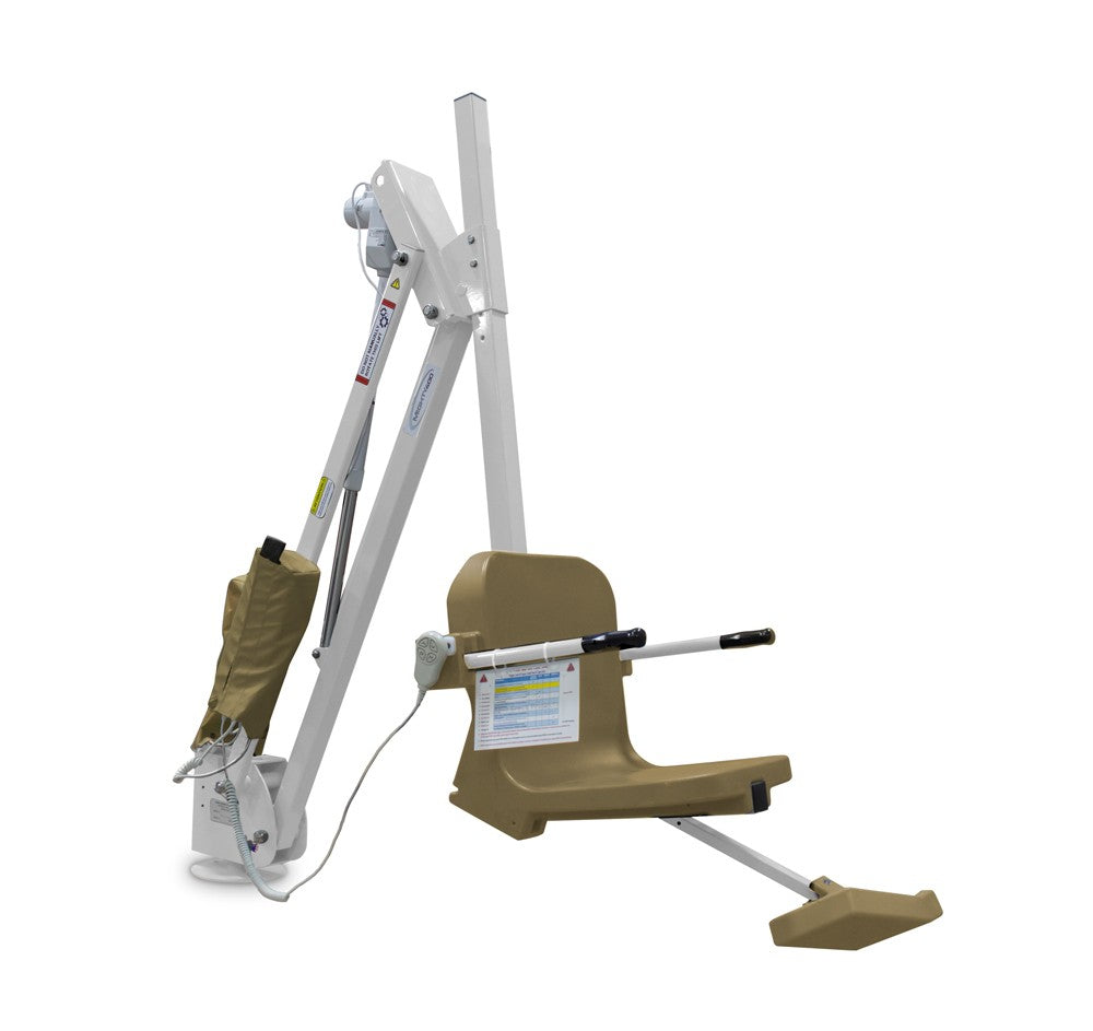 White Powder Coat/ Tan Seat