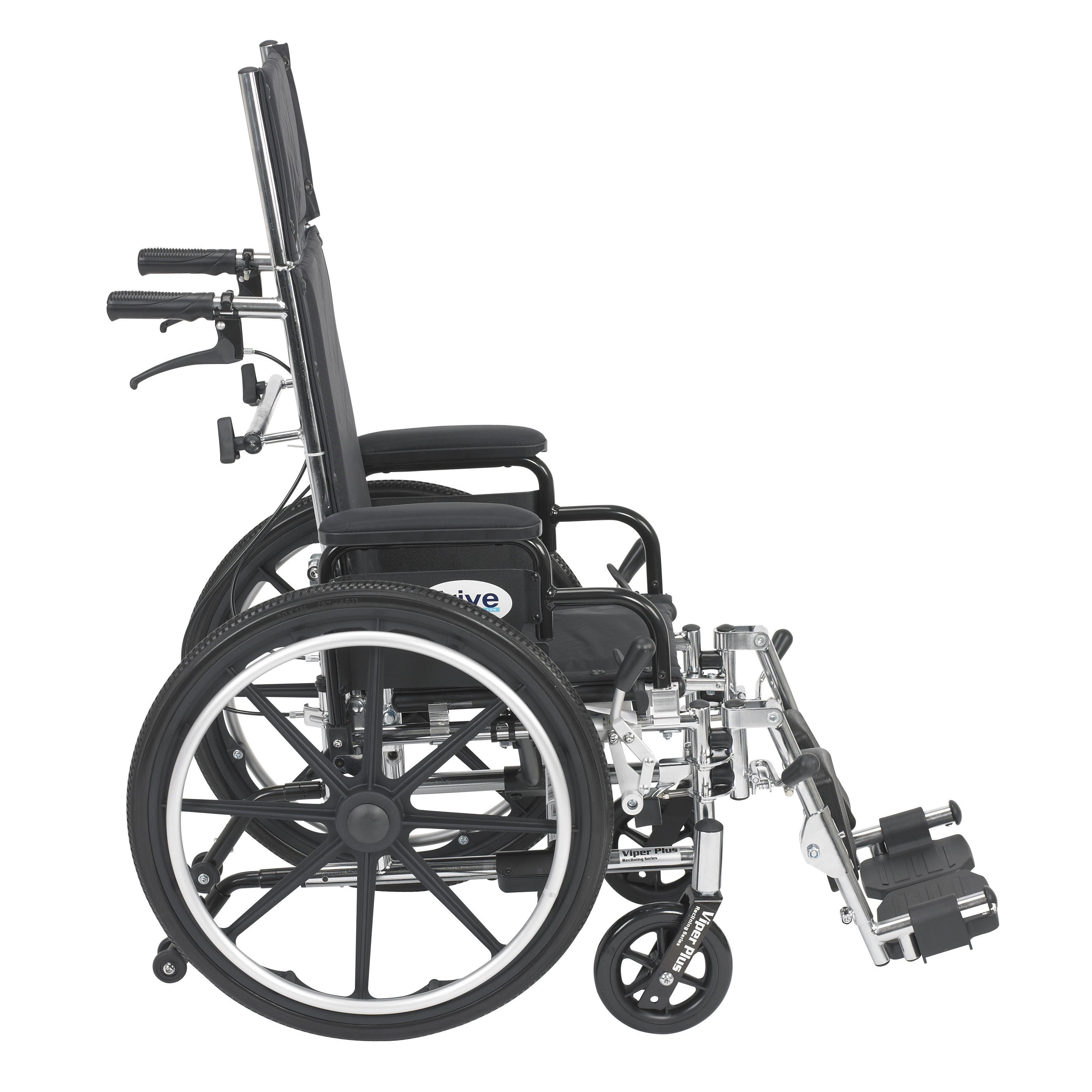 Viper Plus Reclining Wheelchair with Elevating Leg Rests &  Flip Back Arms by Drive