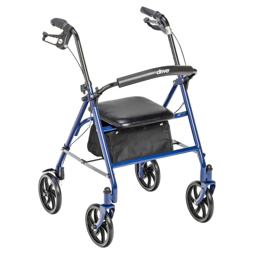 Drive Durable 4 Wheel Rollator with 7.5" Casters