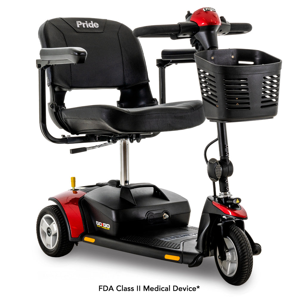 Pride Go-Go Elite Traveller SC40E 3-Wheel Mobility Scooter | Lightweight Travel Scooter