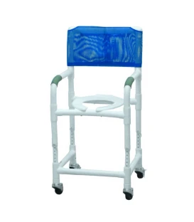 Lumex 18in PVC Shower Commode Chair with Adjustable Height