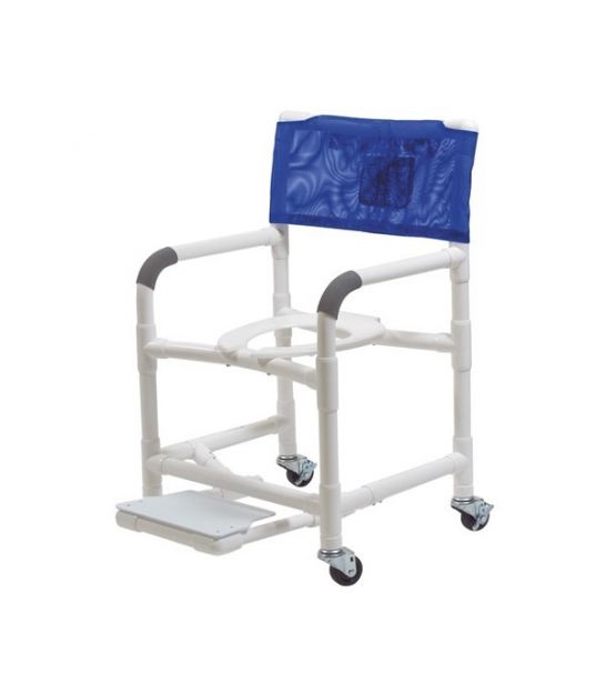 Pvc shower chair on wheels sale