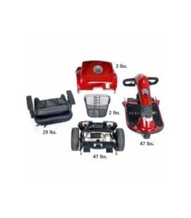Golden Companion 350lb Capacity - 3 Wheel Scooter - Red