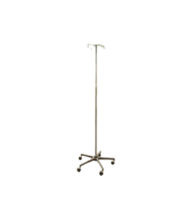 Stainless Steel Deluxe 4-Hook I.V. Stand