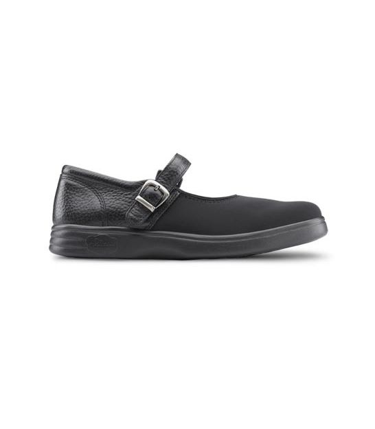 Dr. Comfort Women s Merry Jane Diabetic Shoes Black Lycra A
