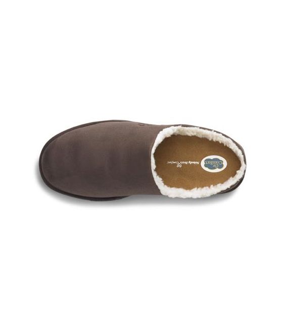 Dr. Comfort Men's Easy Diabetic Slippers - Chocolate