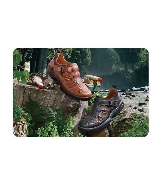 Dr. Comfort Men's Fisherman Diabetic Sandals - Chestnut