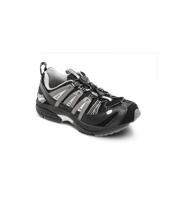 Dr. Comfort Men's Performance Diabetic Shoes - BLK-GRY