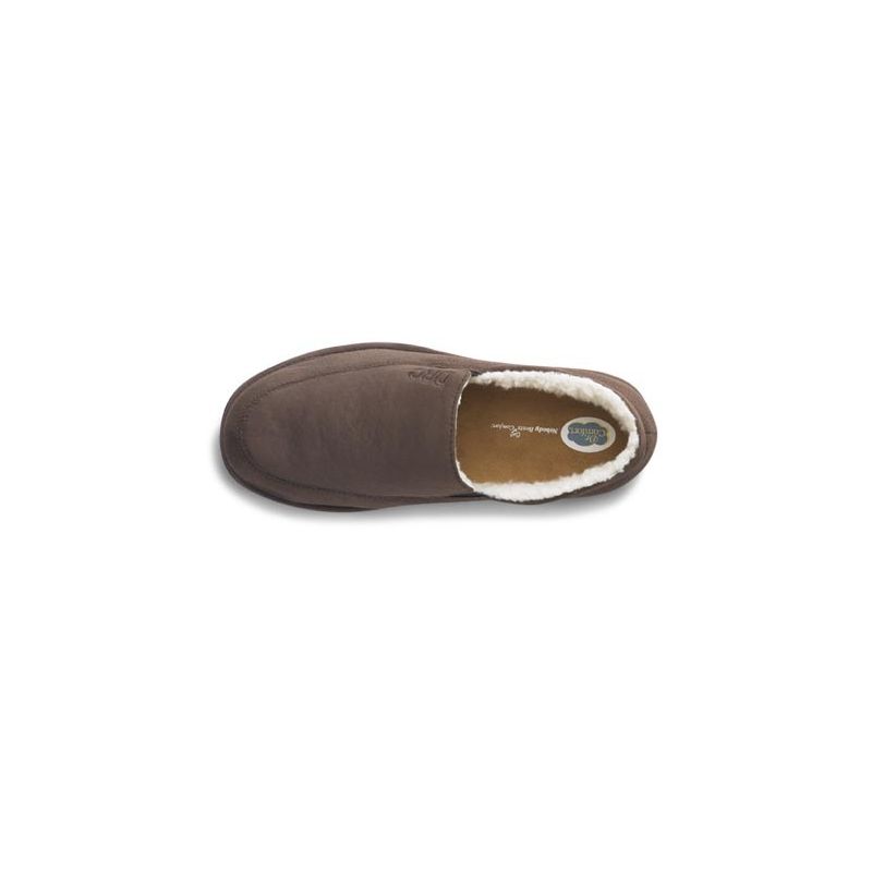 Dr. Comfort Men's Relax Diabetic Slippers 5220 - Chocolate - Am