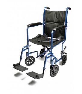EJ787-1  Lightweight Aluminum Transport Chair, 17", Blue