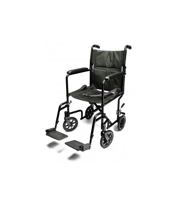 EJ785-1  Lightweight Aluminum Transport Chair, 17", Black