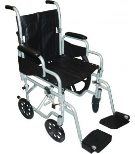 Drive Poly Fly High Strength 18"-20" Lightweight Combo Transport Wheelchair