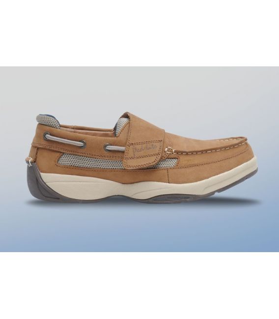 Ped-Lite Men's Oliver Diabetic Shoes with Velcro - Tan