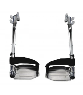 Chrome Swing Away Footrests with Aluminum Footplates
