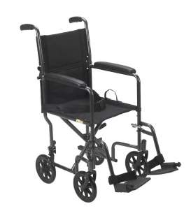 Drive Lightweight Steel Transport Wheelchair with Swing Away Footrests
