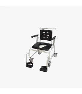 Aqua NT600 Rehab Shower Bariatric Commode Chair 600 lbs Stainless Steel - 112C19-Future Mobility