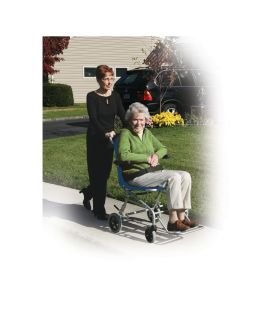 Drive Super Light Folding Transport Wheelchair with Carry Bag & Flip-Back Arms