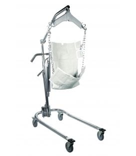 Hydraulic Deluxe Chrome Plated Patient Lift with 6 Point Cradle 3" Casters by Drive