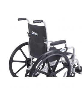Drive Poly Fly High Strength 18"-20" Lightweight Combo Transport Wheelchair