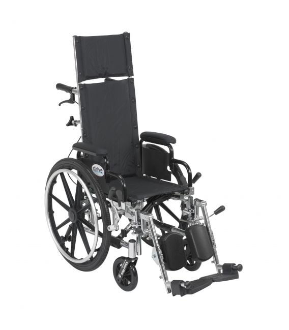 Drive Pediatric Viper Plus Reclining Wheelchair with Flip Back Detachable Arms & Elevating Leg Rests