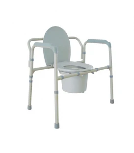 Bariatric Folding Bedside Commode Seat-650lb Wt