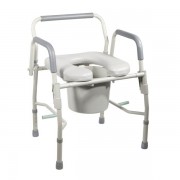 Drop Arm Commode with Padded Seat