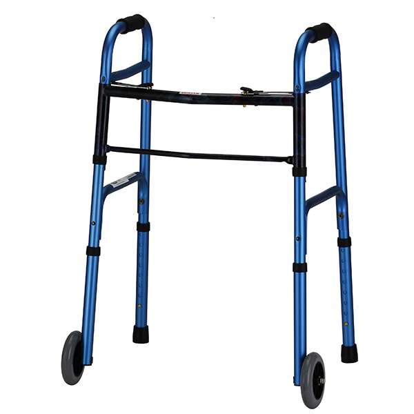 Lumex Everyday Walker W/5" Wheels Dual Release -  Blue