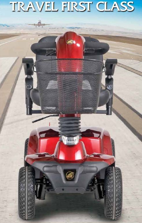 Golden Companion 350lb Capacity - 4 Wheel Scooter - Red