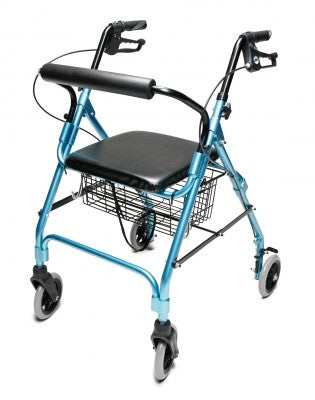 Lumex Walkabout Wide Lite Four-Wheel Rollator - Aqua