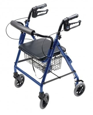 Lumex Walkabout Four-Wheel Hemi Rollator - Blue