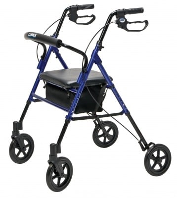 Set n’ Go Wide Height Adjustable Rollator - Blue 