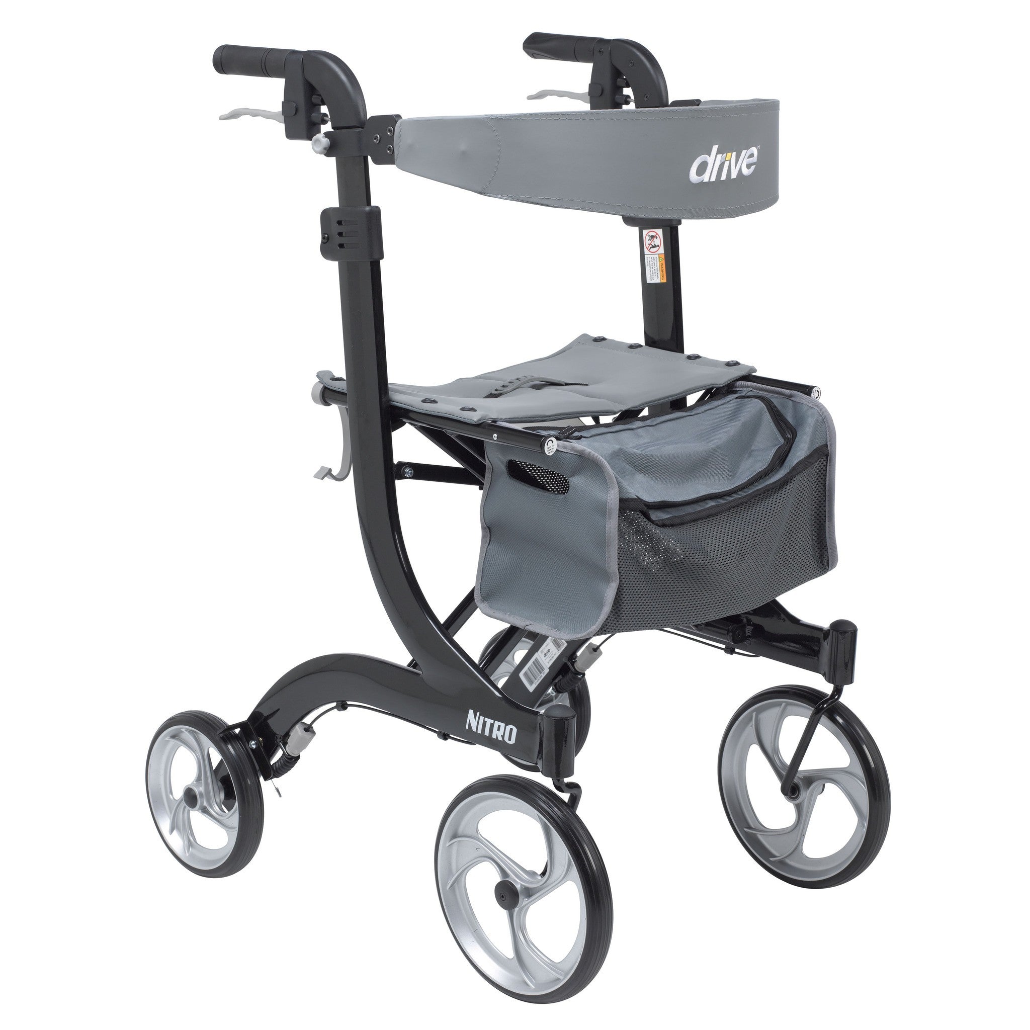 Nitro Aluminum Rollator, Tall Height, 10" Casters RTL10266-T Drive