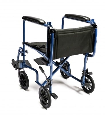 EJ781-1  Lightweight Aluminum Transport Chair, 17", Red