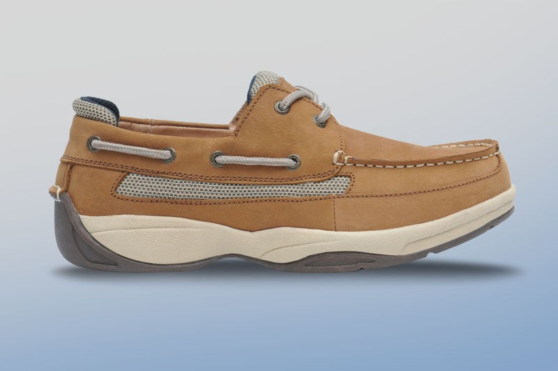 Ped-Lite Men's Oliver Diabetic Shoes with Laces - Tan
