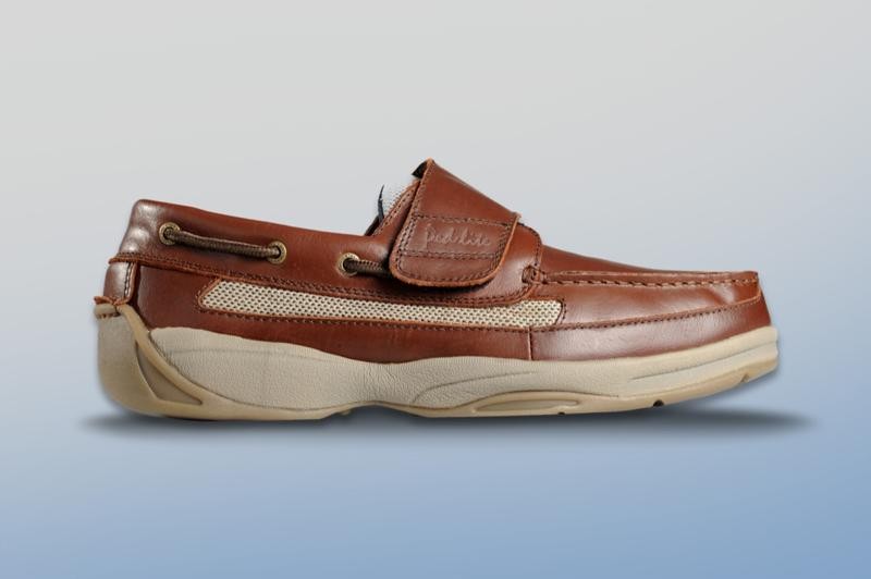 Ped-Lite Men's Oliver Diabetic Shoes with Velcro - Brown