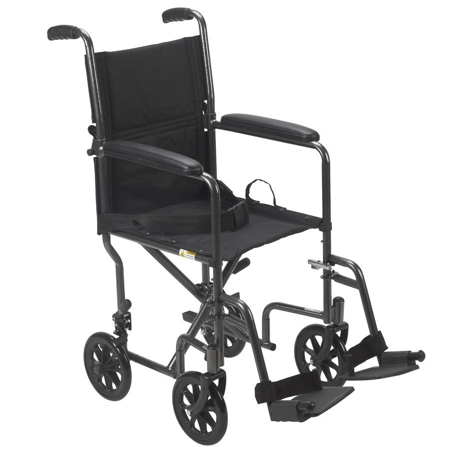 Drive Lightweight Steel Transport Wheelchair with Swing Away Footrests