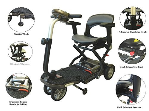 EV Rider S19+ Transport Plus Folding 4-Wheel Scooter