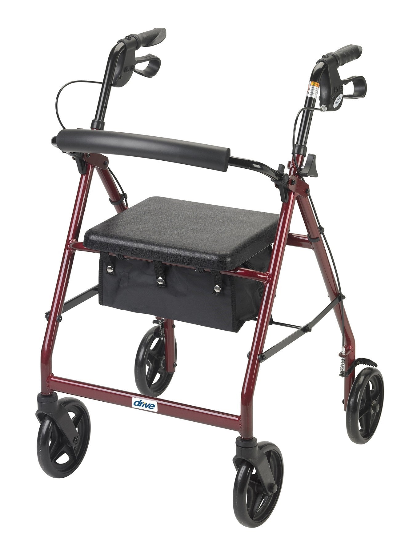 Drive Aluminum 4 Wheel Rollator with Foldable Backrest